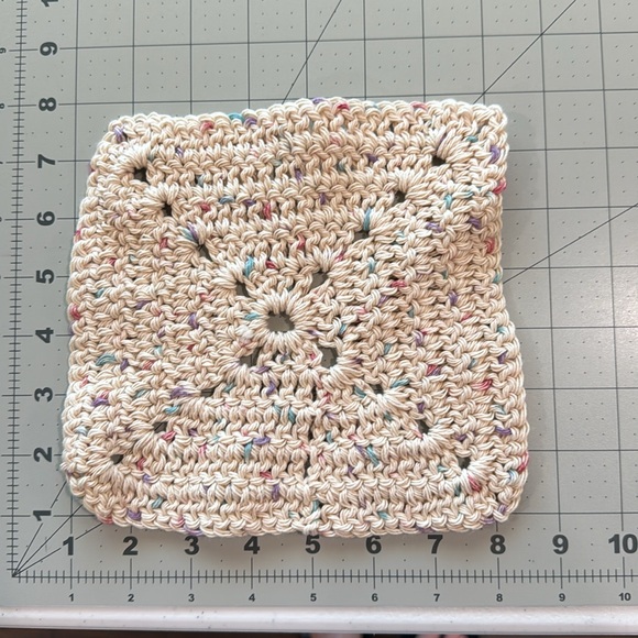 Handmade Hand Crochet Cotton Dishcloth/Washcloth - Picture 8 of 9